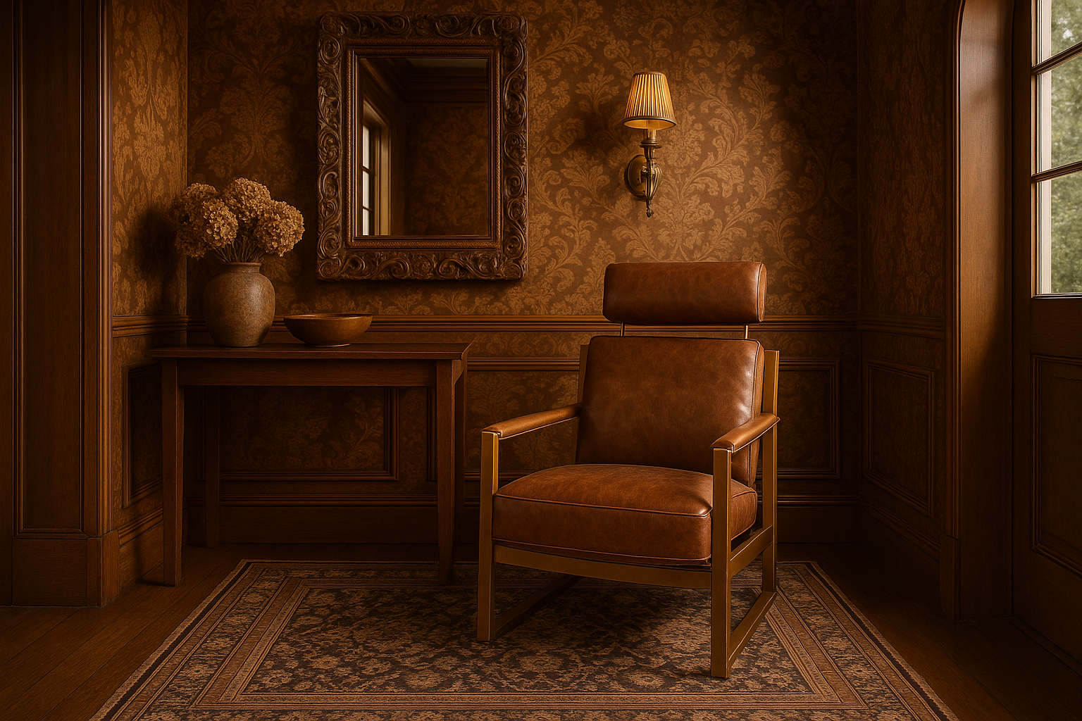 Hoxton Light Brown Leather Lounge Chair — Living with Luxury